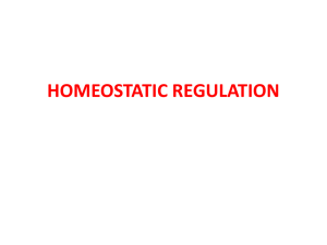 Homeostatioc regulation