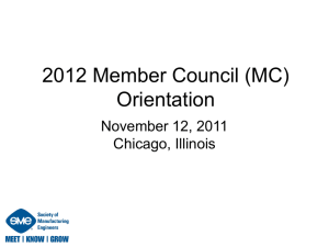 2012 Member Council (MC) Orientation