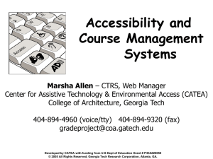 Accessibility and Course Management Systems
