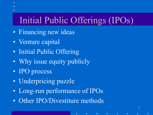 Initial Public Offerings (IPOs)