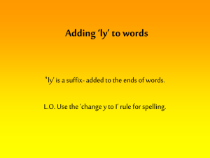 Adding 'ly' to words