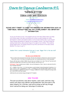 'NEWSLETTER' Term ONE 2015 Edition