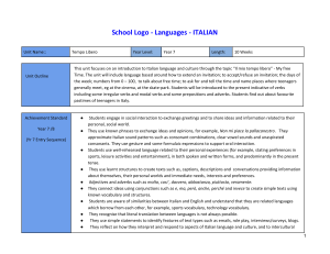 E-assessment task Italian