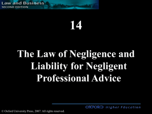 Law of Negligence cont - Oxford University Press