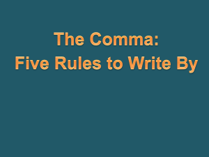 Five Rules to Write By