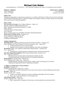 Michael Cole Weber Resume (1 page)