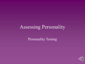 Assessing Personality