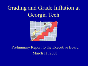 Grading and Grade Inflation at Georgia Tech (Presentation by