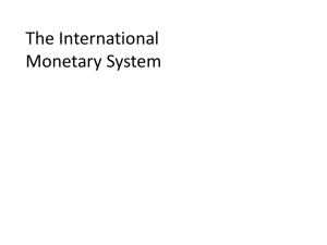 November 9 - International Monetary System