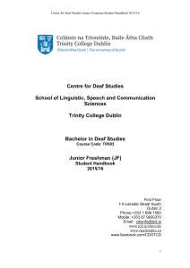 Bachelor in Deaf Studies