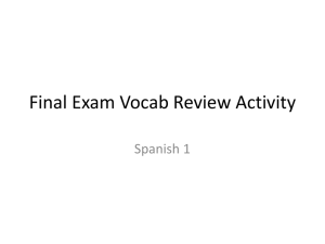 Final Exam Vocab Review Activity
