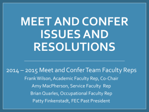 Meet and Confer Forum Presentation - April 2015