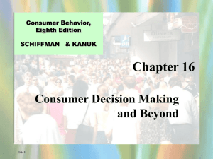 Consumer Decision Rules