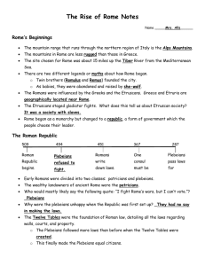 The Rise of Rome notes 2