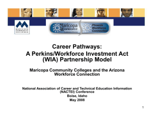 A Perkins/Workforce Investment Act (WIA)