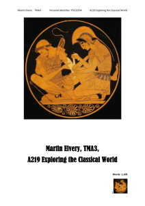 Martin Elvery, TMA3, A219 Exploring the Classical World