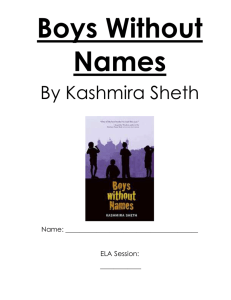 Boys Without Names packet