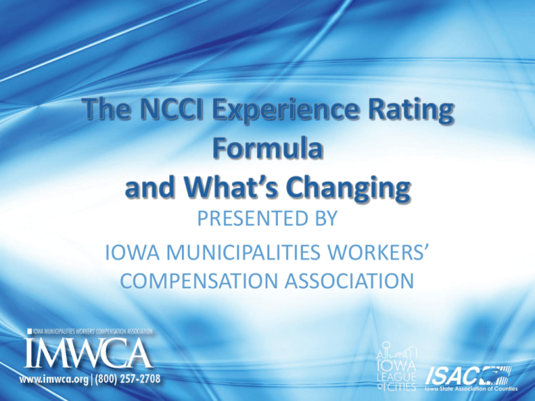 NCCI Experience Rating Formula ppt