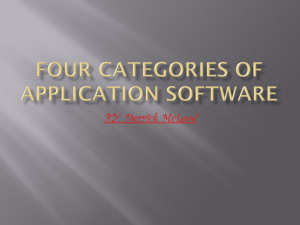 Four Categories Of Application Software