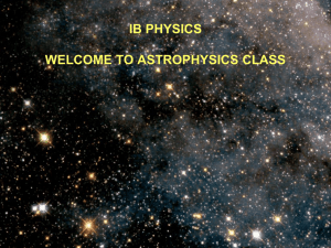 IB Astrophysics - SL..