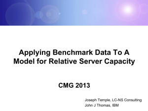 Applying Benchmark Data To A Relative Server Capacity Model