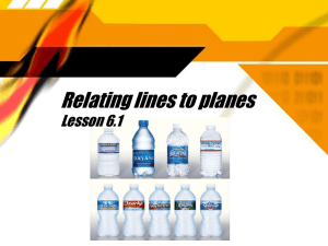 6.1 Relating lines to planes