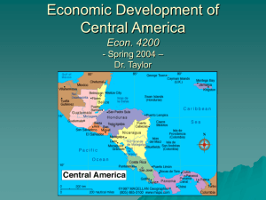 Economic Development of Central America Econ. 4200