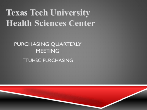 Purchasing Quarterly Meeting - Texas Tech University Health