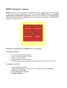 SWOT Analysis: Lesson