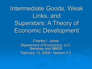 2.1 Linkages through Intermediate Goods.