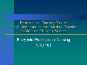 Introduction to Nursing Trends & Issues Roles Basic to Nursing