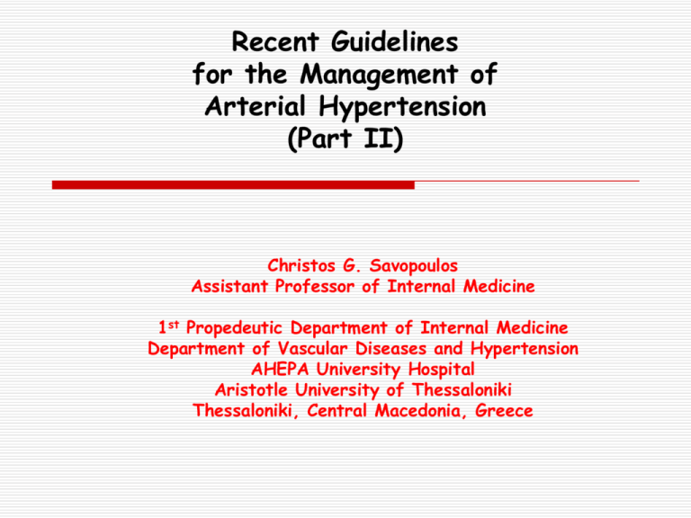 Other Name For Arterial Hypertension