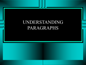 understanding paragraphs