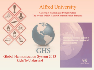 Globally Harmonized System (GHS)