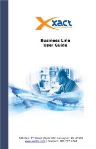 Business Line Guide