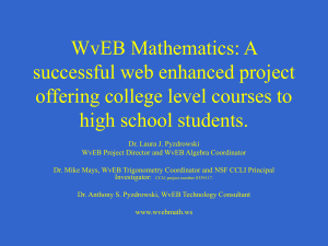 WVEB Algebra Project