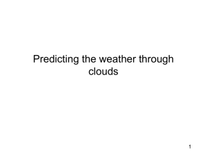 Option 2 Predicting the weather through clouds