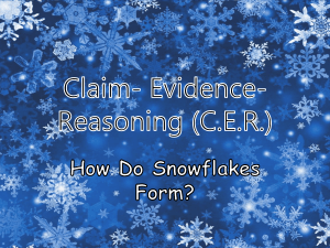 Claim- Evidence- Reasoning (C.E.R.)