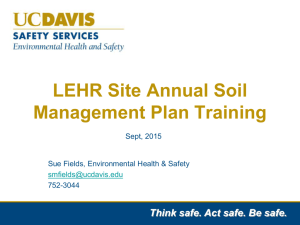 Soil Management Plan Training