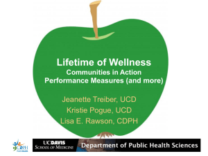 Communities in Action Lifetime of Wellness Performance Measures