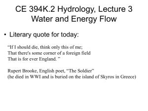 CE 394K.2 Hydrology, Lecture 2