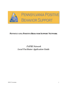 Application Submission Process - Pennsylvania Positive Behavior