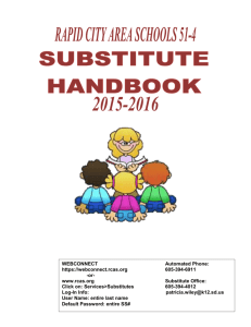 Substitute Handbook - Rapid City Area Schools