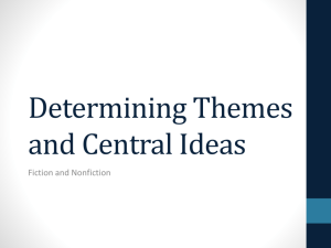 Determining Themes and Central Ideas