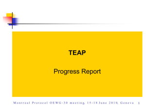 TEAP Progress Report May 2010