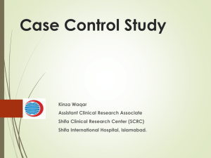 Case Control Study - Shifa International Hospital