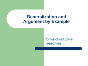 Generalization & Example