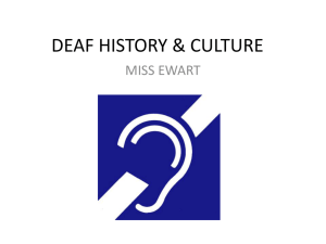 DEAF HISTORY & CULTURE