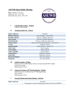 ASUWB Open Public Meeting - University of Washington Bothell