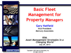 Fleet Rightsizing and VAM - National Property Management